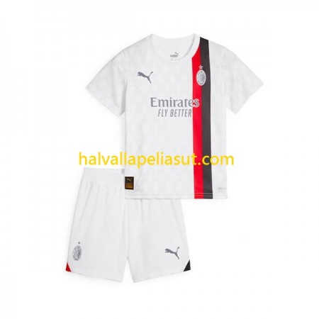 Jalkapallo Pelipaidat/Peliasut AC Milan Lasten Vieraspaita 2023-2024 Lyhythihainen